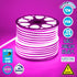 GloboStar® 70567 OVALE 120° Degree Neon Flex Epistar LED SMD 2835 1m 12W/m 120LED/m 1212lm/m 120° DC 24V Αδιάβροχη IP68 Ροζ Dimmable - ledmania.gr
