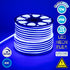 GloboStar® 70575 OVALE 120° Degree Neon Flex Epistar LED SMD 2835 1m 12W/m 120LED/m 1212lm/m 120° DC 230V Αδιάβροχη IP68 Μπλε Dimmable - ledmania.gr