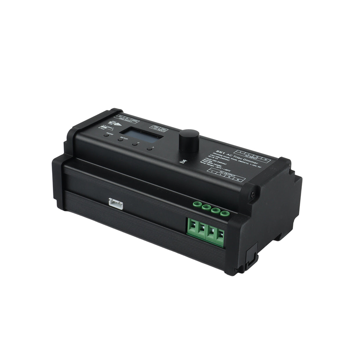 GloboStar® 70674 SK1 SKYDANCE AC Triac DMX Dimmer Din Rail Ράγας 1 Καναλιού AC 100-240V 1 x 6A 1440W - Max 6A 1440W - IP20 DMX512 Μ16.8 x Π9.3 x Υ8cm - 5 Years Warranty - ledmania.gr