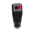 GLOBOSTAR® STRIPDC 70678 Ταχυσύνδεσμος DC Jack 5.5x2.1mm Θηλυκός σε Πατητή Κλέμα IP20 - Μαύρο - Μ4.1 x Π1.5 x Υ2cm
