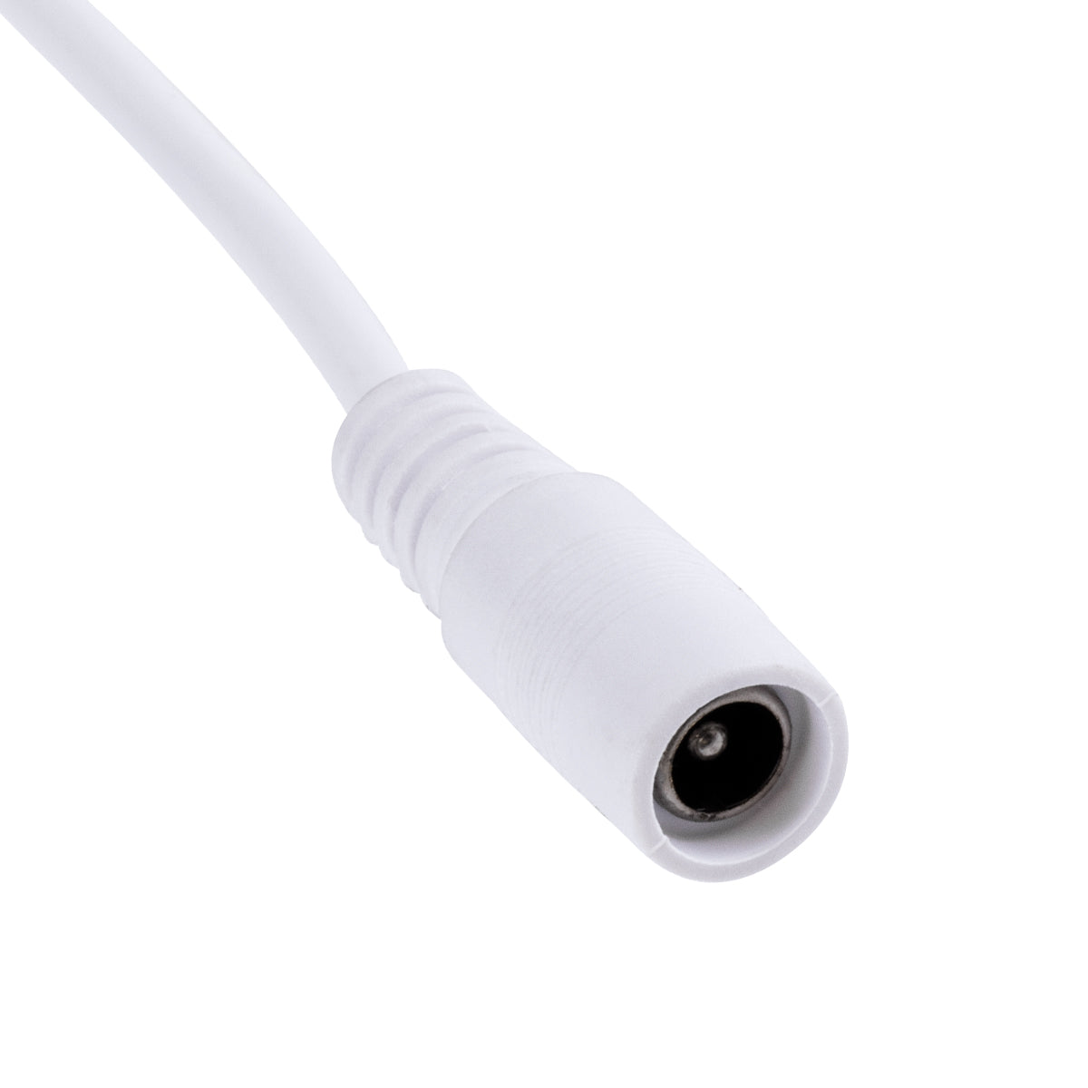 GLOBOSTAR® STRIPDC 70681 Ταχυσύνδεσμος DC Jack 5.5x2.1mm Θηλυκός σε Αρσενικό με Διακόπτη On/Off IP20 - Λευκό - Μ185 x Π1.9 x Υ1.5cm