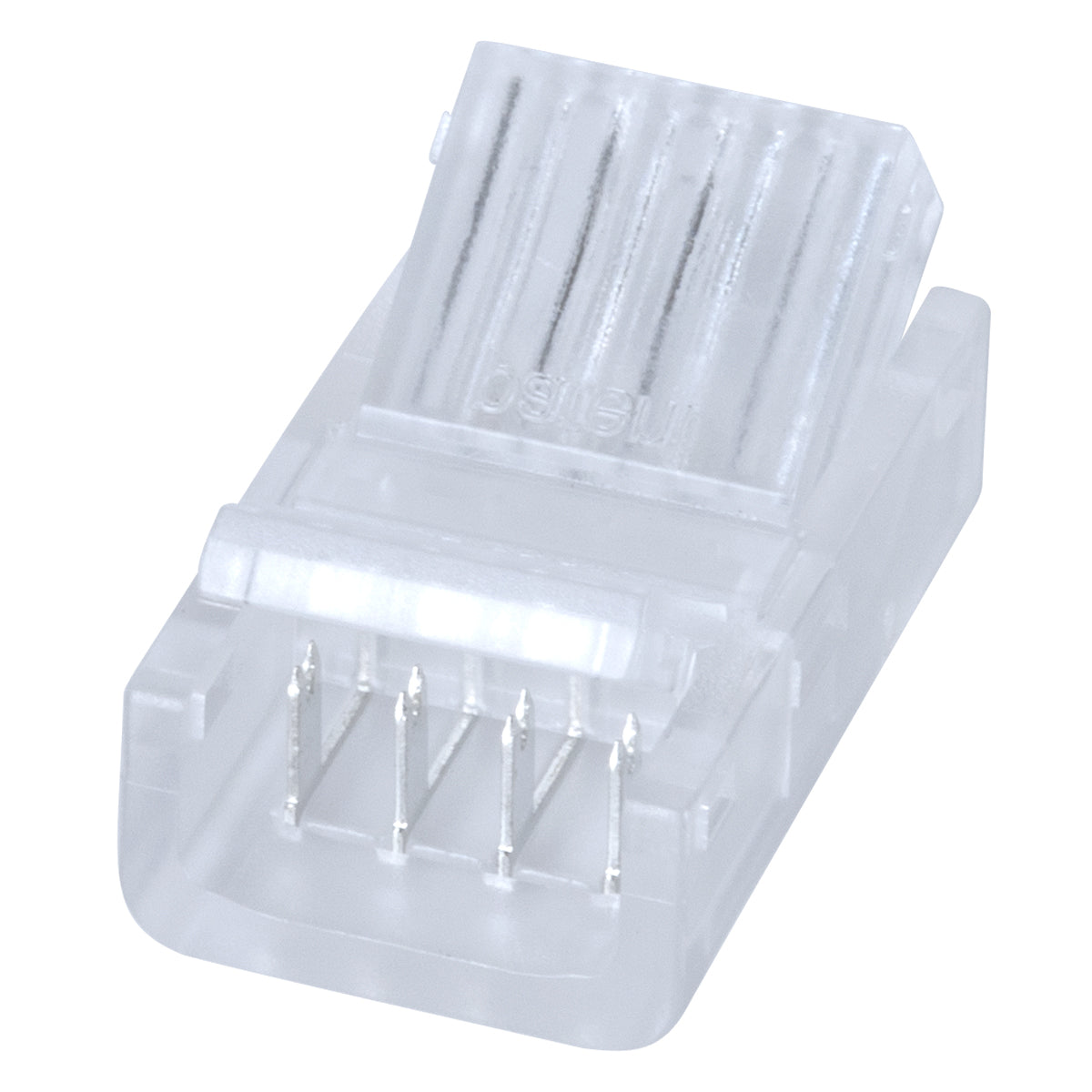 GloboStar® 70688 Ενωτικός Σύνδεσμος για Πολύχρωμη Ταινία LED 10mm 4 PIN σε Καλώδιο Τροφοδοσίας Ατερμάτιστο 4 PIN Μ2.1 x Π1.3 x Υ0.7cm Διάφανο - ledmania.gr