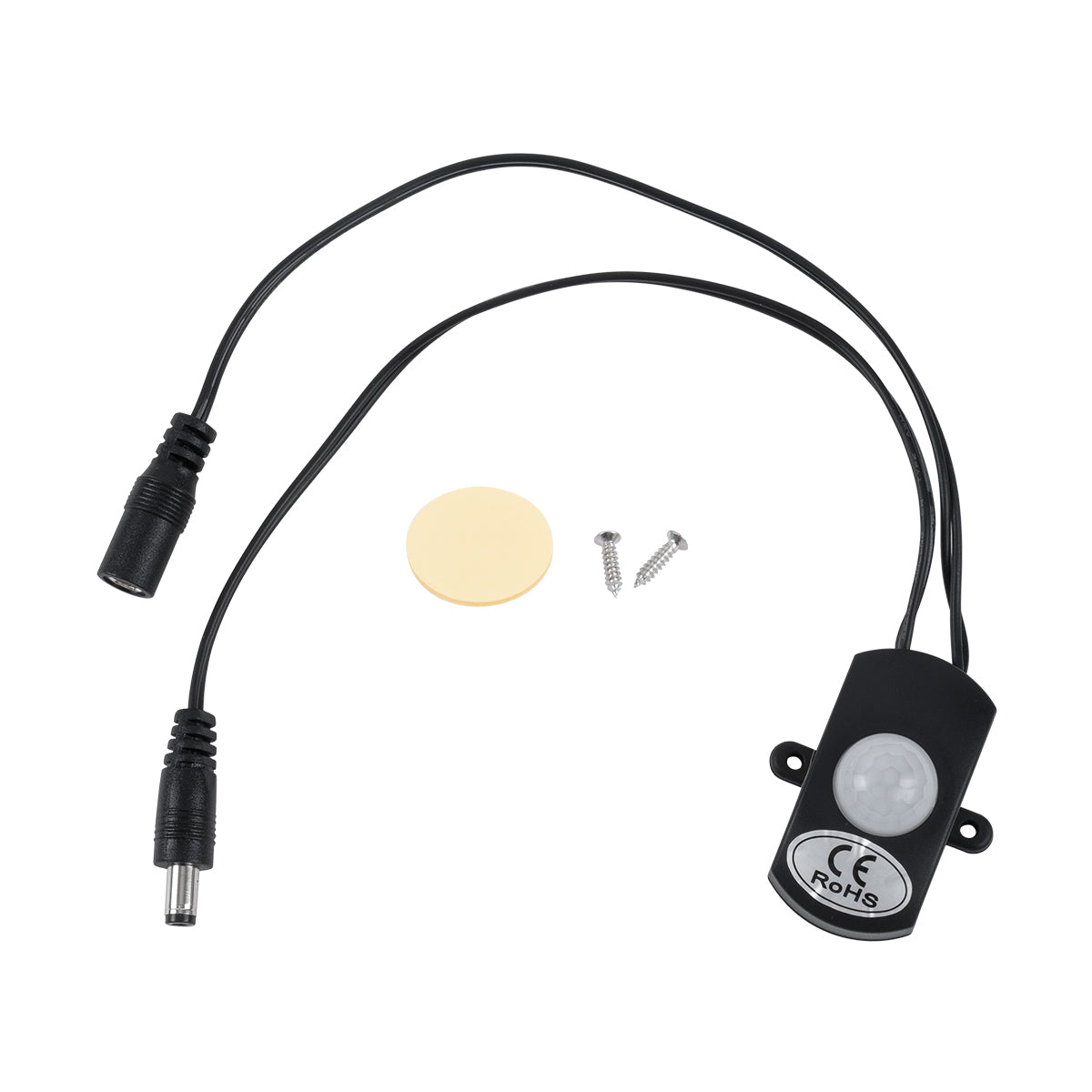 GLOBOSTAR® SENSORE 70693 Ανιχνευτής PIR / Αισθητήρας Κίνησης 180° DC 12-24V 6A 144W Max IP20 - Μ30 x Π4 x Υ2.3cm - 2 Χρόνια Εγγύηση