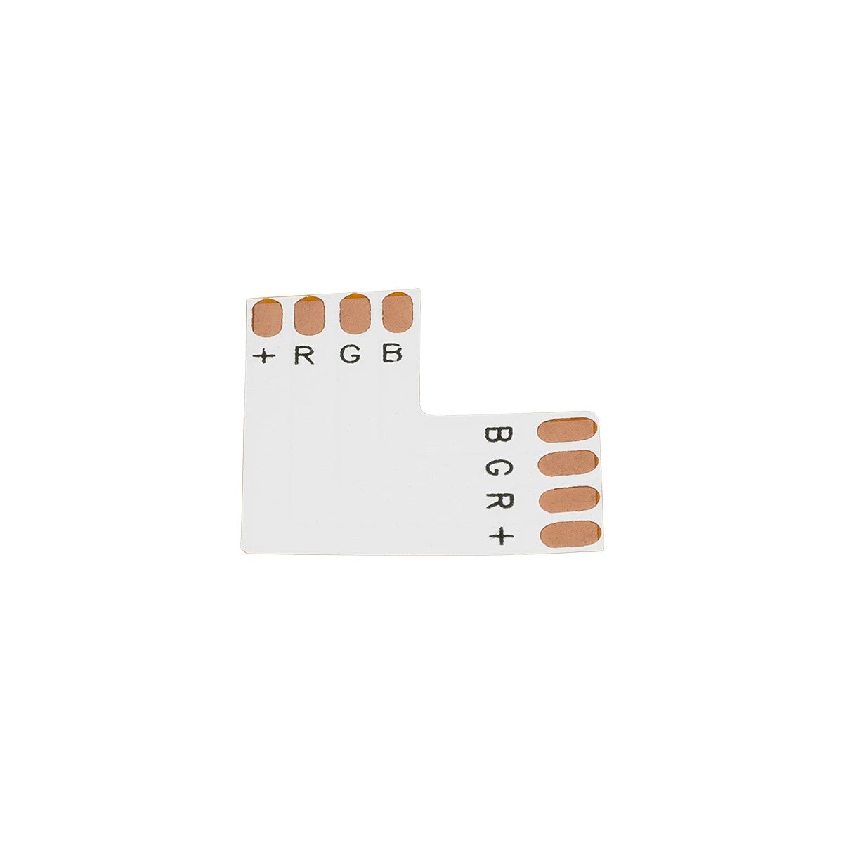 GloboStar® 70706 Connector L για Ταινία LED 7.2 & 14.4 Watt RGB - Μ2 x Π2 x Υ0.1cm - ledmania.gr