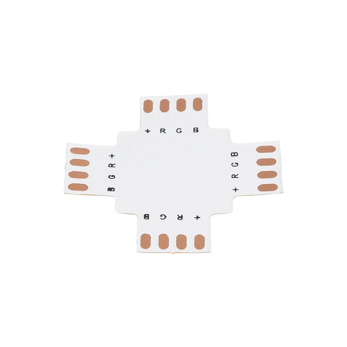 GloboStar® 70709 Connector + Σταυρός για RGB Ταινίες LED 7.2 & 14.4 Watt - Μ3 x Π3 x Υ0.1cm - ledmania.gr