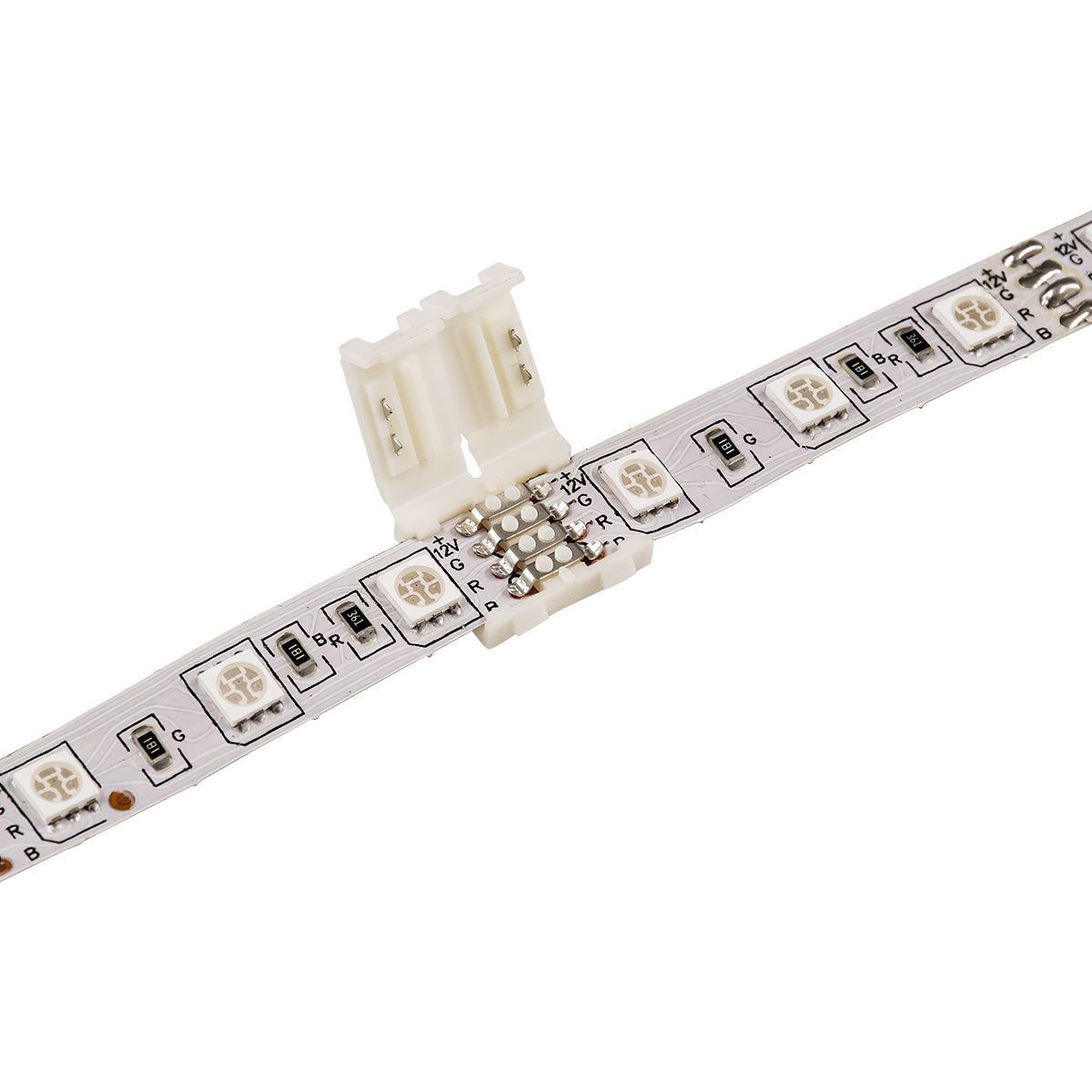 GLOBOSTAR® STRIPART 70712 Ενωτικός Ταχυσύνδεσμος για Πολύχρωμη RGB Ταινία LED 4Pin 10mm σε Πολύχρωμη RGB Ταινία LED 4Pin 10mm IP20 - Μ1.6 x Π1.5 x Υ0.5cm