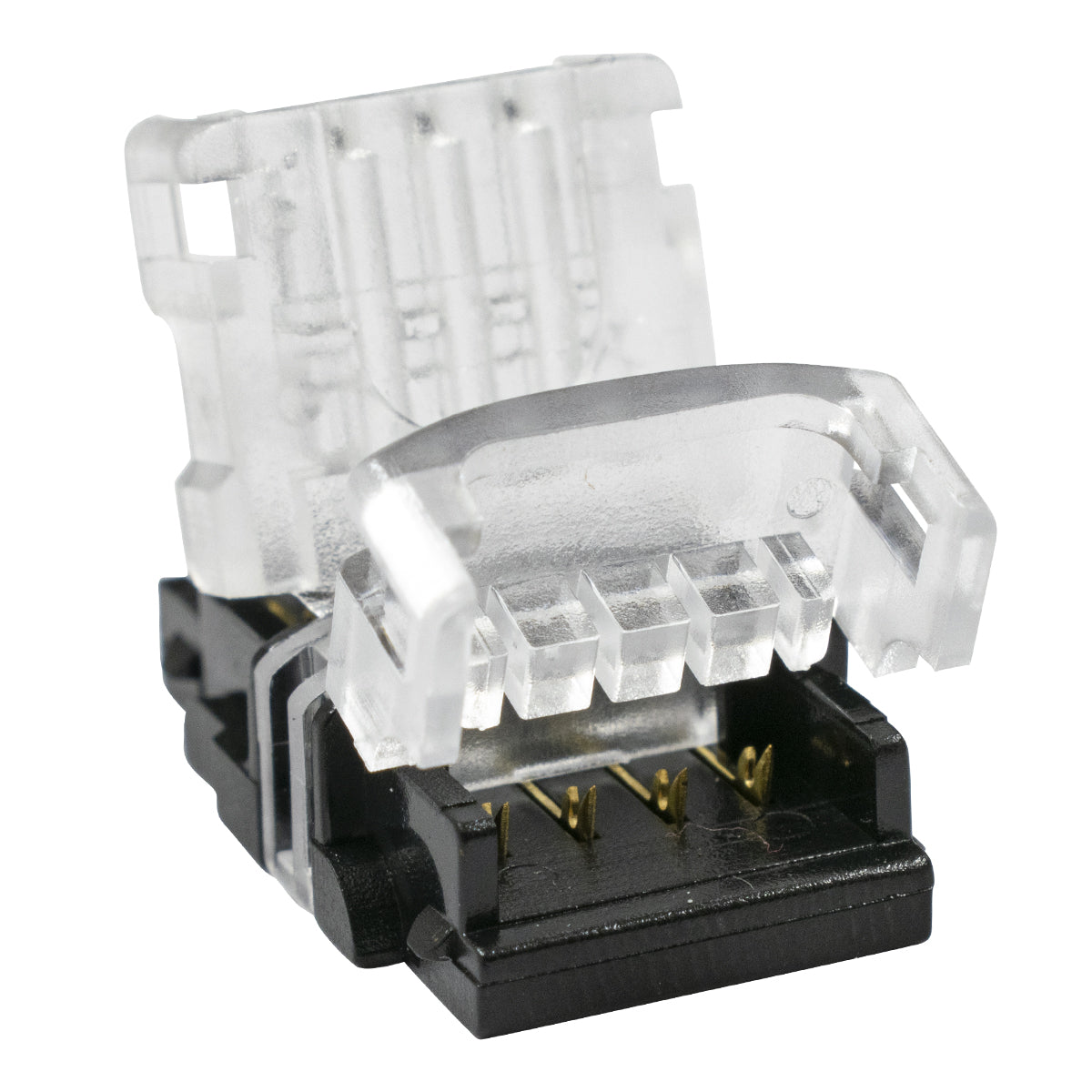 GloboStar® 70722 Ταχυσύνδεσμος Ένωσης IP20 - Strip To Cable Connector για Ένωση 1 x RGB Ταινίας LED Πλάτους 10mm με 1 x Καλώδιο Τροφοδοσίας - ledmania.gr
