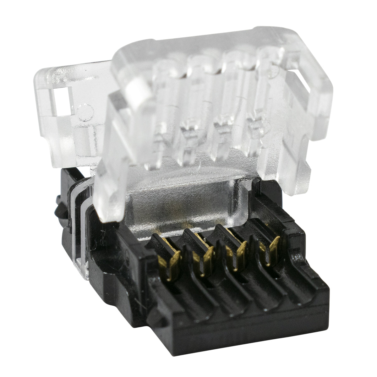 GloboStar® 70722 Ταχυσύνδεσμος Ένωσης IP20 - Strip To Cable Connector για Ένωση 1 x RGB Ταινίας LED Πλάτους 10mm με 1 x Καλώδιο Τροφοδοσίας - ledmania.gr