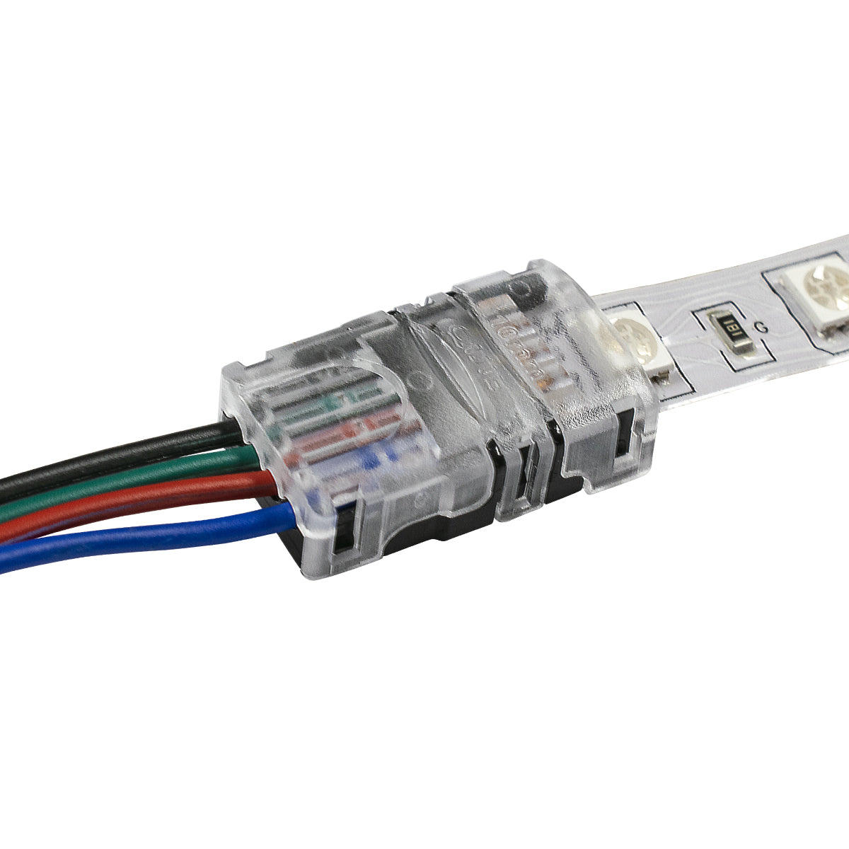 GloboStar® 70722 Ταχυσύνδεσμος Ένωσης IP20 - Strip To Cable Connector για Ένωση 1 x RGB Ταινίας LED Πλάτους 10mm με 1 x Καλώδιο Τροφοδοσίας - ledmania.gr