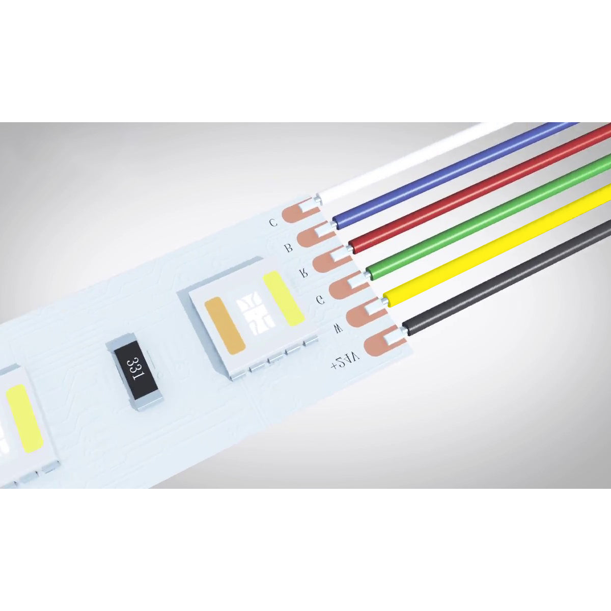 GloboStar® 70738 Εύκαμπτο Πλακέ Καλώδιο 1m RGB+CCT 6 x 0.25mm² - ledmania.gr