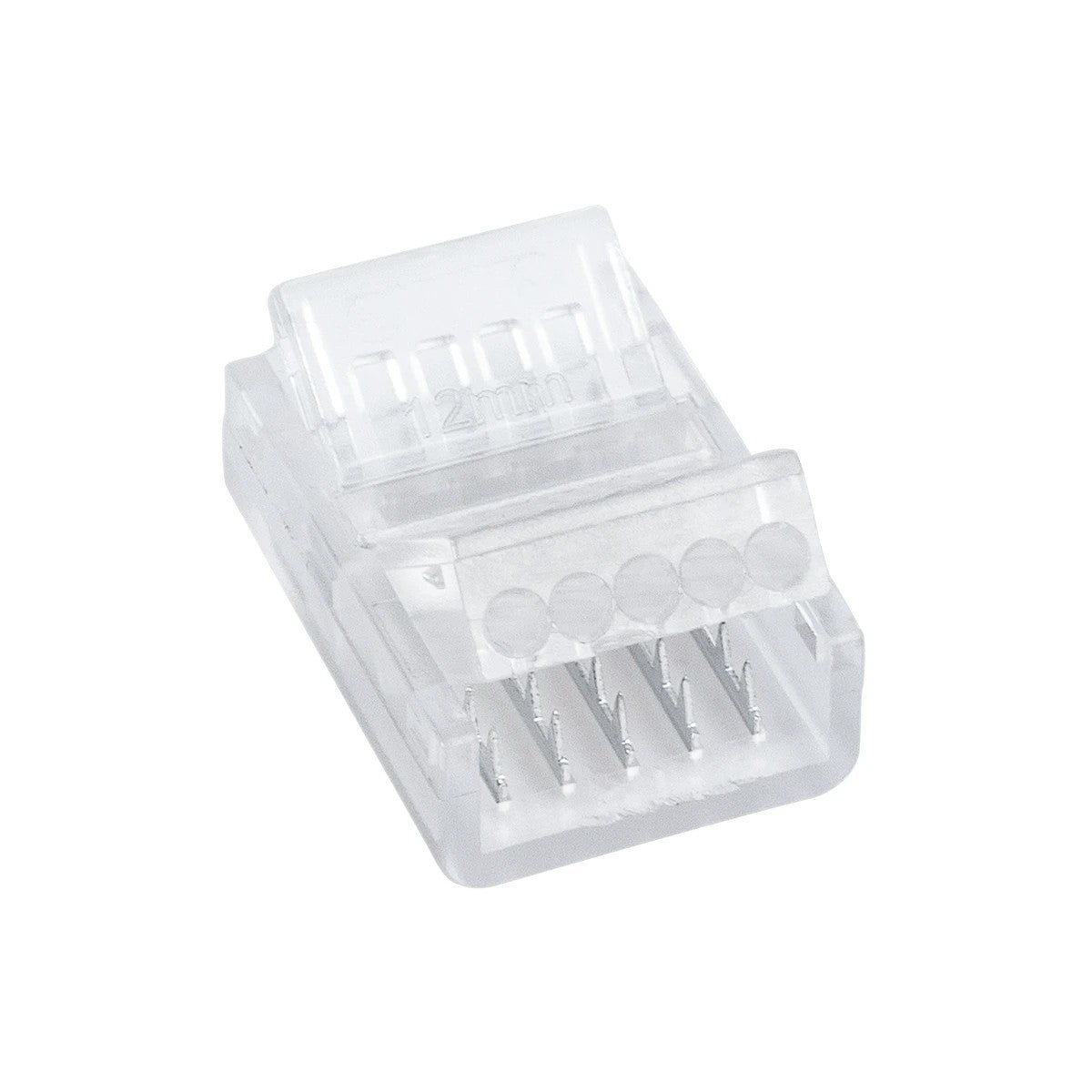 GloboStar® 70757 Ενωτικός Σύνδεσμος για Πολύχρωμη Ταινία LED RGBW 12mm 6 PIN σε Πολύχρωμη Ταινία LED RGBW 12mm 5 PIN Μ2.5 x Π1.5 x Υ1cm Διάφανο - ledmania.gr