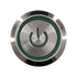 GLOBOSTAR® BUTTON 70782 Φωτιζόμενος Χωνευτός Διακόπτης On/Off LED DC 12V 1 x 3A 690W Max Αδιάβροχο IP65 Πράσινο - Μ1.8 x Π1.8 x Υ2cm - ledmania.gr
