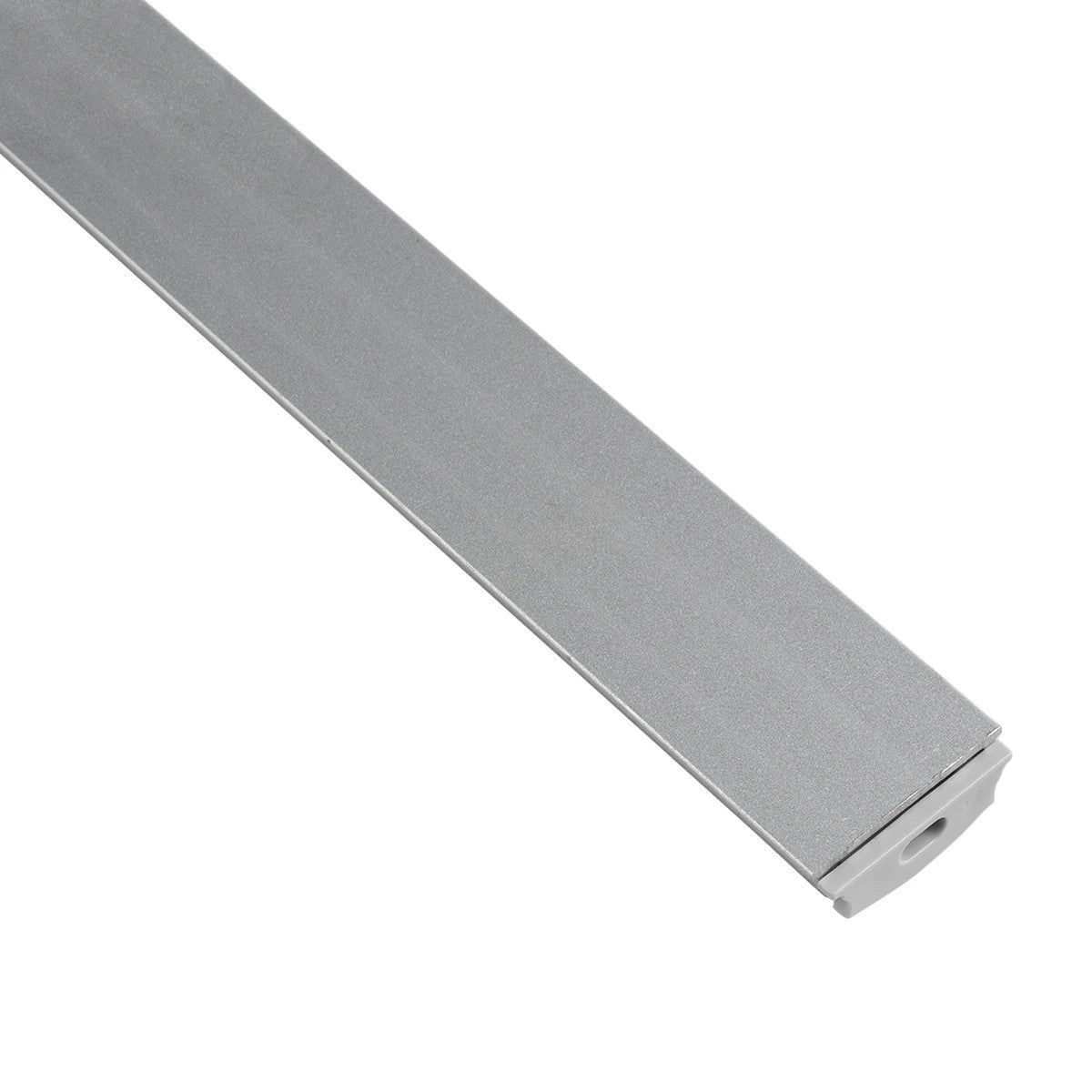 GLOBOSTAR® ALP-LINEAR CURBARIO 70802-1M Επιφανειακό Εύκαμπτο Προφίλ Αλουμινίου με Λευκό Γαλακτερό Πατητό Κάλυμμα για Ταινίες LED IP20 - Ασημί & Λευκό - Μ100 x Π1.8 x Υ0.5cm - ledmania.gr