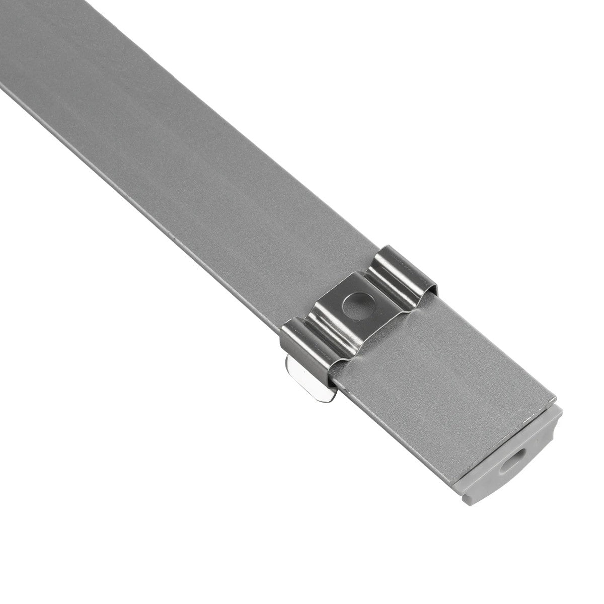 GLOBOSTAR® ALP-LINEAR CURBARIO 70802-1M Επιφανειακό Εύκαμπτο Προφίλ Αλουμινίου με Λευκό Γαλακτερό Πατητό Κάλυμμα για Ταινίες LED IP20 - Ασημί & Λευκό - Μ100 x Π1.8 x Υ0.5cm - ledmania.gr