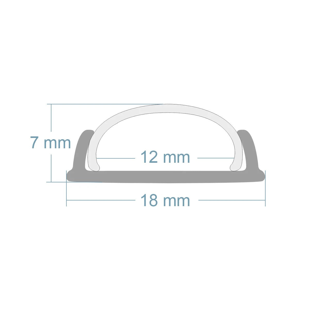 GLOBOSTAR® ALP-LINEAR CURBARIO 70802-1M Επιφανειακό Εύκαμπτο Προφίλ Αλουμινίου με Λευκό Γαλακτερό Πατητό Κάλυμμα για Ταινίες LED IP20 - Ασημί & Λευκό - Μ100 x Π1.8 x Υ0.5cm - ledmania.gr