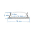 GloboStar® CURVED-PROFILE 70802-3M Προφίλ Αλουμινίου - Βάση & Ψύκτρα Ταινίας LED με Λευκό Γαλακτερό Κάλυμμα - Επιφανειακή Χρήση - Εύκαμπτο με Δυνατότητα Κυρτής Τοποθέτησης - Πατητό Κάλυμμα - Ασημί - 3 Μέτρα - Πακέτο 5 Τεμαχίων - Μ300 x Π1.8 x Υ0.5cm - ledmania.gr