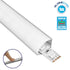 GLOBOSTAR® ALP-CORNER LINEO 70815-1M Επιφανειακό Γωνιακό Προφίλ Αλουμινίου με Λευκό Γαλακτερό Πατητό Κάλυμμα για Ταινίες LED IP20 - Ασημί & Λευκό - Μ100 x Π1.6 x Υ1.6cm - ledmania.gr