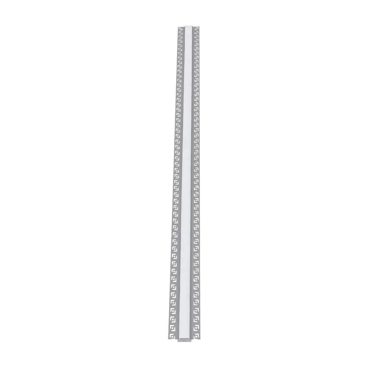GLOBOSTAR® ALP-PLASTERIN GYPSO 70819-1M Χωνευτό Προφίλ Αλουμινίου Ειδικό για Γυψοσανίδα με Λευκό Γαλακτερό Πατητό Κάλυμμα για Ταινίες LED IP20 - Ασημί & Λευκό - Μ100 x Π6.7 x Υ1.3cm - ledmania.gr