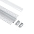 GLOBOSTAR® ALP-PLASTERIN GYPSO 70819-3M Χωνευτό Προφίλ Αλουμινίου Ειδικό για Γυψοσανίδα με Λευκό Γαλακτερό Πατητό Κάλυμμα για Ταινίες LED IP20 - Ασημί & Λευκό - Μ300 x Π6.7 x Υ1.3cm - Πακέτο 5 Τεμαχίων - ledmania.gr