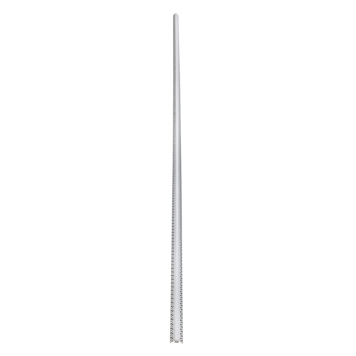 GLOBOSTAR® ALP-PLASTERIN GYPSO 70821-3M Χωνευτό Προφίλ Αλουμινίου Ειδικό για  Εξωτερική Γωνία Γυψοσανίδας με Λευκό Γαλακτερό Πατητό Κάλυμμα για Ταινίες LED IP20 - Ασημί & Λευκό - Μ300 x Π4.5 x Υ2cm - Πακέτο 5 Τεμαχίων