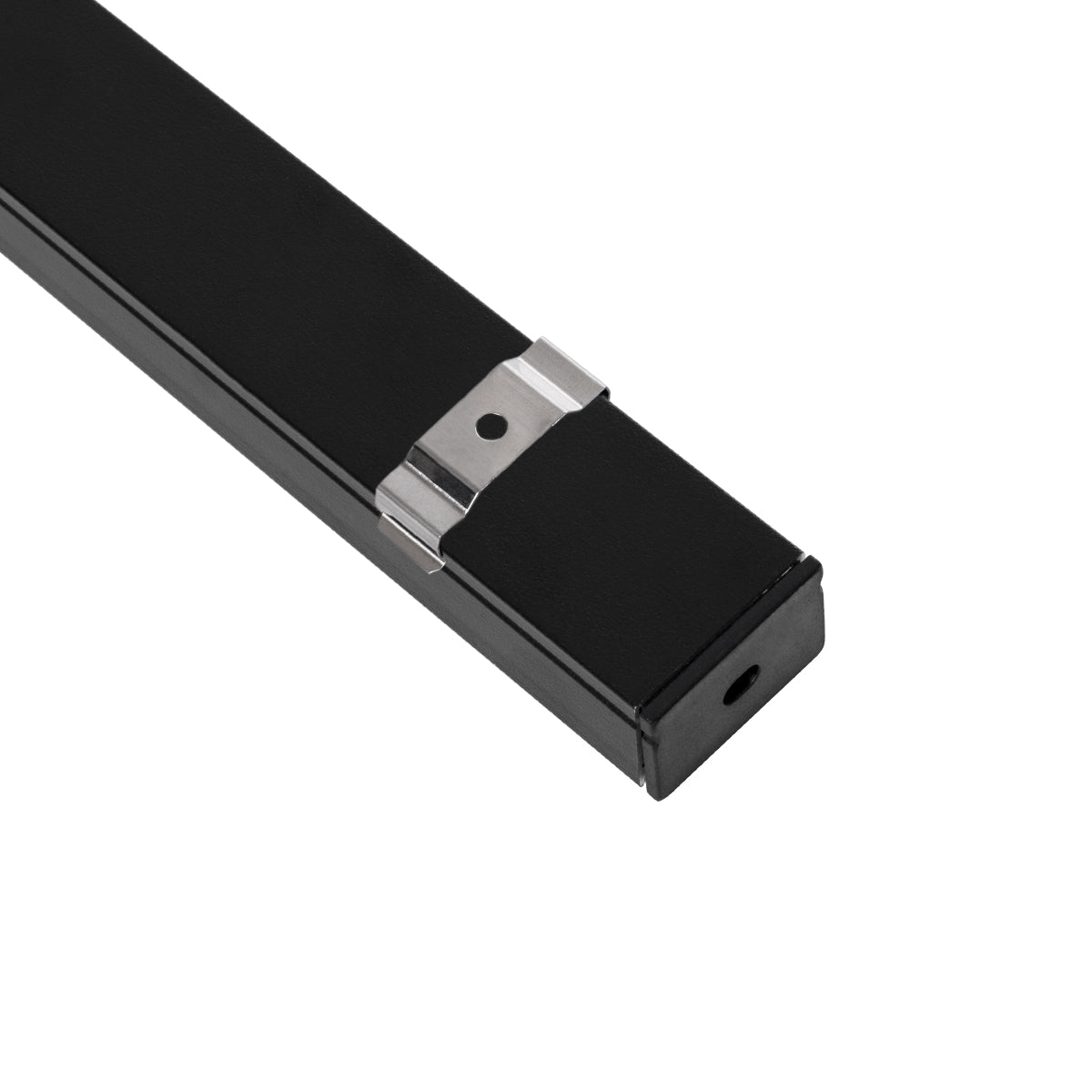 GLOBOSTAR® ALP-LINEAR VEXTA 70825-1M Επιφανειακό Προφίλ Αλουμινίου με Λευκό Γαλακτερό Πατητό Κάλυμμα για Ταινίες LED IP20 - Μαύρο & Λευκό - Μ100 x Π3 x Υ2cm - ledmania.gr