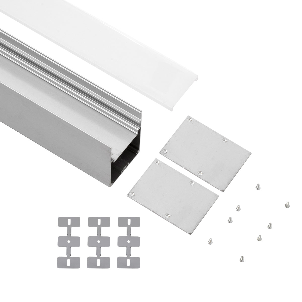GloboStar® SURFACEPENDANT-PROFILE 70826-3M Προφίλ Αλουμινίου - Βάση & Ψύκτρα Ταινίας LED με Λευκό Γαλακτερό Κάλυμμα - Επιφανειακή & Κρεμαστή Χρήση - Πατητό Κάλυμμα - Ασημί - 3 Μέτρα - Μ300 x Π5 x Υ7cm - ledmania.gr