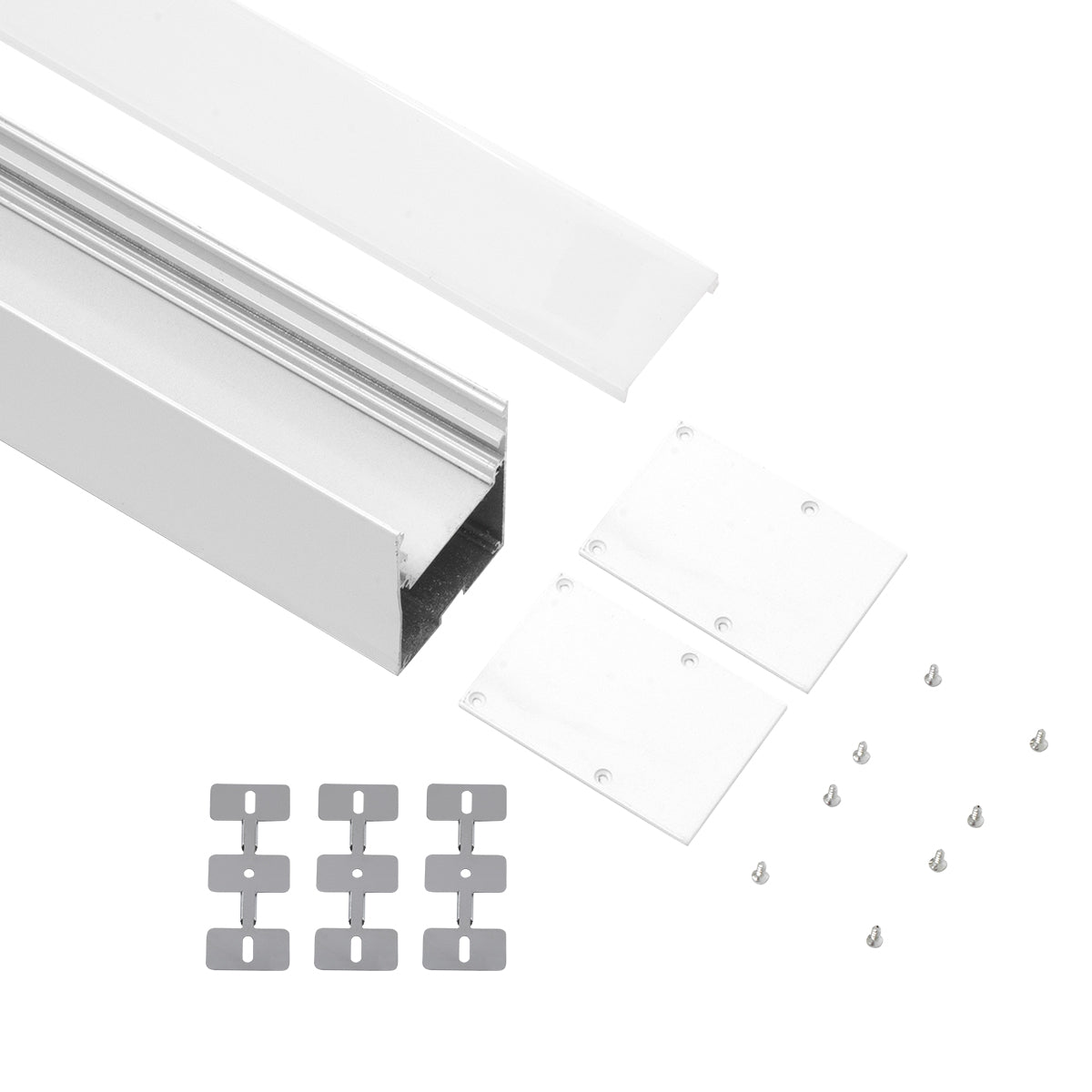 GloboStar® SURFACEPENDANT-PROFILE 70827-3M Προφίλ Αλουμινίου - Βάση & Ψύκτρα Ταινίας LED με Λευκό Γαλακτερό Κάλυμμα - Επιφανειακή & Κρεμαστή Χρήση - Πατητό Κάλυμμα - Λευκό - 3 Μέτρα - Μ300 x Π5 x Υ7cm - ledmania.gr