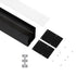 GloboStar® SURFACEPENDANT-PROFILE 70828-1M Προφίλ Αλουμινίου - Βάση & Ψύκτρα Ταινίας LED με Λευκό Γαλακτερό Κάλυμμα - Επιφανειακή & Κρεμαστή Χρήση - Πατητό Κάλυμμα - Μαύρο - 1 Μέτρο - Μ100 x Π5 x Υ7cm - ledmania.gr