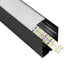 GloboStar® SURFACEPENDANT-PROFILE 70828-1M Προφίλ Αλουμινίου - Βάση & Ψύκτρα Ταινίας LED με Λευκό Γαλακτερό Κάλυμμα - Επιφανειακή & Κρεμαστή Χρήση - Πατητό Κάλυμμα - Μαύρο - 1 Μέτρο - Μ100 x Π5 x Υ7cm - ledmania.gr