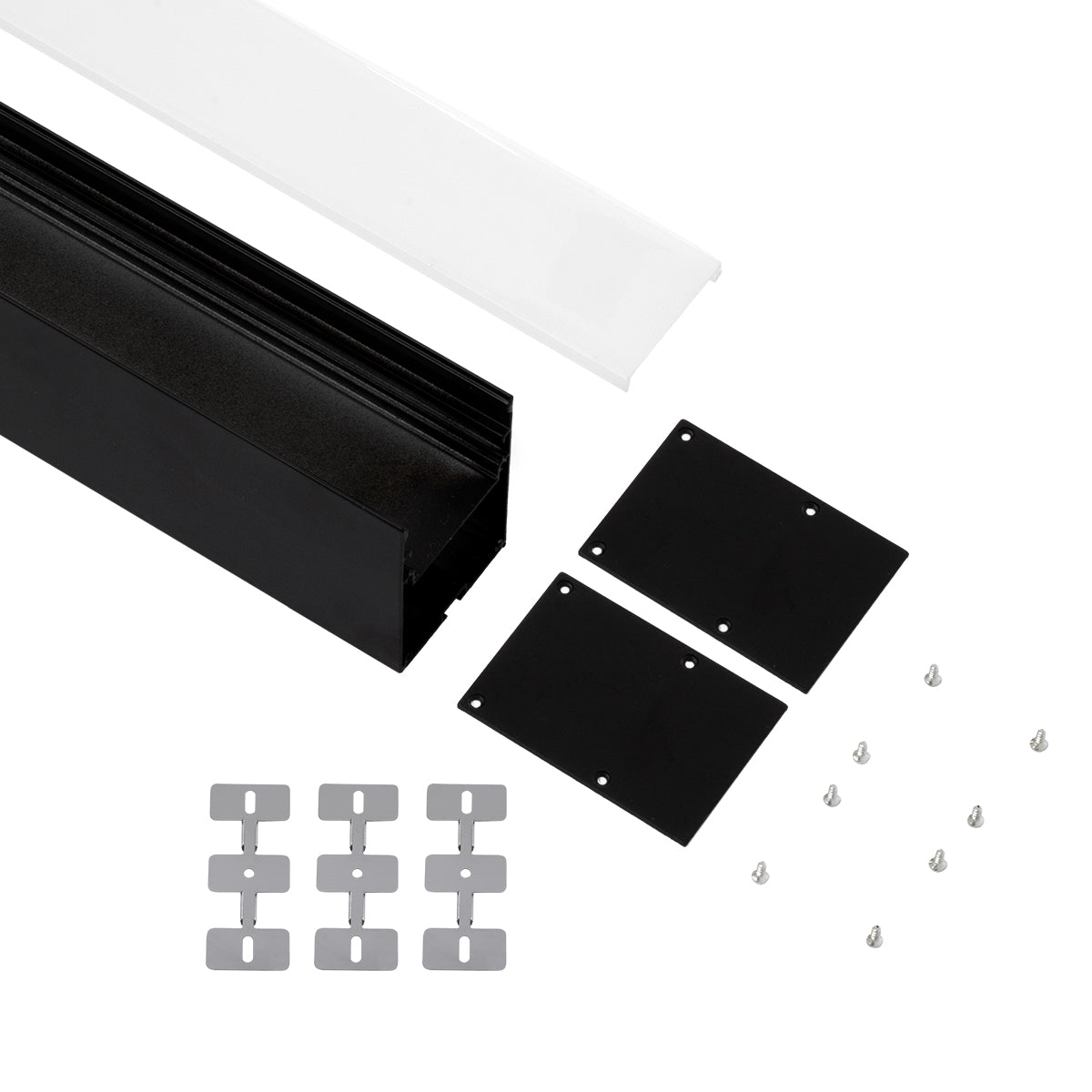 GloboStar® SURFACEPENDANT-PROFILE 70828-3M Προφίλ Αλουμινίου - Βάση & Ψύκτρα Ταινίας LED με Λευκό Γαλακτερό Κάλυμμα - Επιφανειακή & Κρεμαστή Χρήση - Πατητό Κάλυμμα - Μαύρο - 3 Μέτρα - Μ300 x Π5 x Υ7cm - ledmania.gr