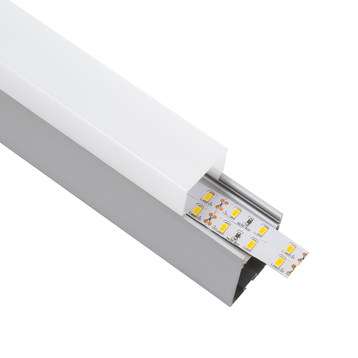 GloboStar® SURFACEPENDANT-PROFILE 70830-3M Προφίλ Αλουμινίου - Βάση & Ψύκτρα Ταινίας LED με Λευκό Γαλακτερό Κάλυμμα - Επιφανειακή & Κρεμαστή Χρήση - Πατητό Κάλυμμα - Ασημί - 3 Μέτρα - Μ300 x Π3.5 x Υ7.4cm - ledmania.gr
