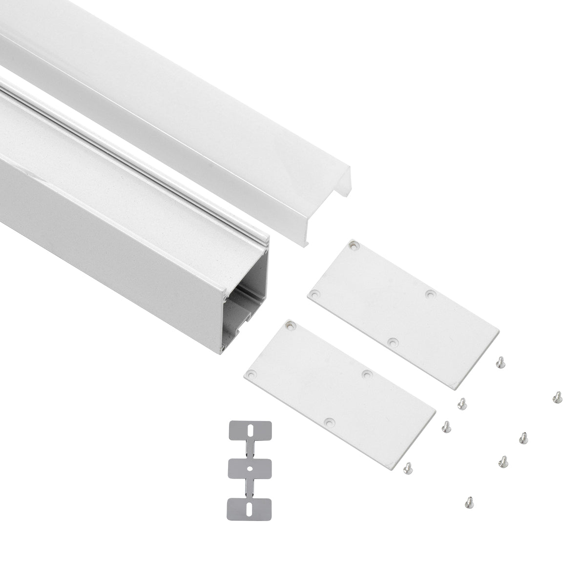 GloboStar® SURFACEPENDANT-PROFILE 70831-1M Προφίλ Αλουμινίου - Βάση & Ψύκτρα Ταινίας LED με Λευκό Γαλακτερό Κάλυμμα - Επιφανειακή & Κρεμαστή Χρήση - Πατητό Κάλυμμα - Λευκό - 1 Μέτρο - Μ100 x Π3.5 x Υ7.4cm - ledmania.gr
