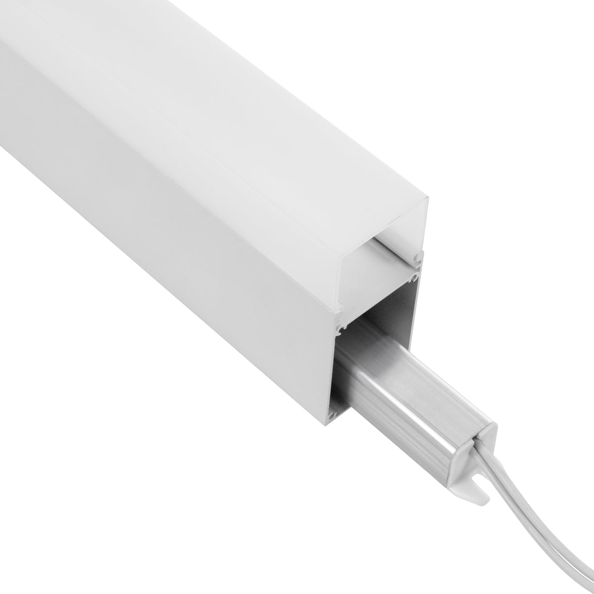 GloboStar® SURFACEPENDANT-PROFILE 70831-1M Προφίλ Αλουμινίου - Βάση & Ψύκτρα Ταινίας LED με Λευκό Γαλακτερό Κάλυμμα - Επιφανειακή & Κρεμαστή Χρήση - Πατητό Κάλυμμα - Λευκό - 1 Μέτρο - Μ100 x Π3.5 x Υ7.4cm - ledmania.gr