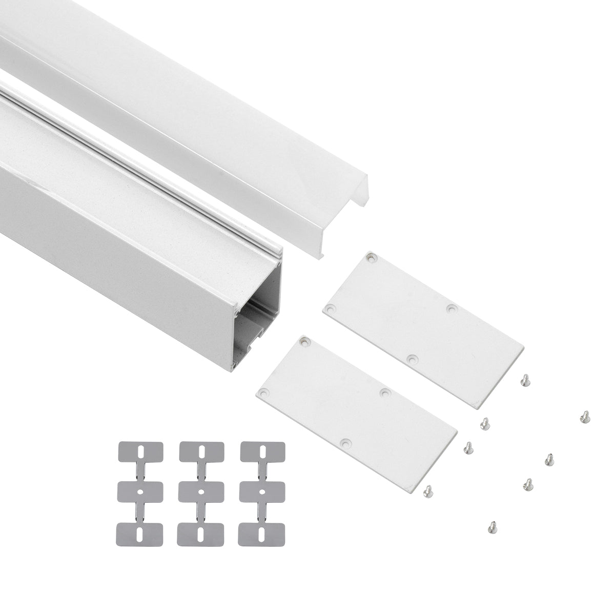 GloboStar® SURFACEPENDANT-PROFILE 70831-3M Προφίλ Αλουμινίου - Βάση & Ψύκτρα Ταινίας LED με Λευκό Γαλακτερό Κάλυμμα - Επιφανειακή & Κρεμαστή Χρήση - Πατητό Κάλυμμα - Λευκό - 3 Μέτρα - Μ300 x Π3.5 x Υ7.4cm - ledmania.gr