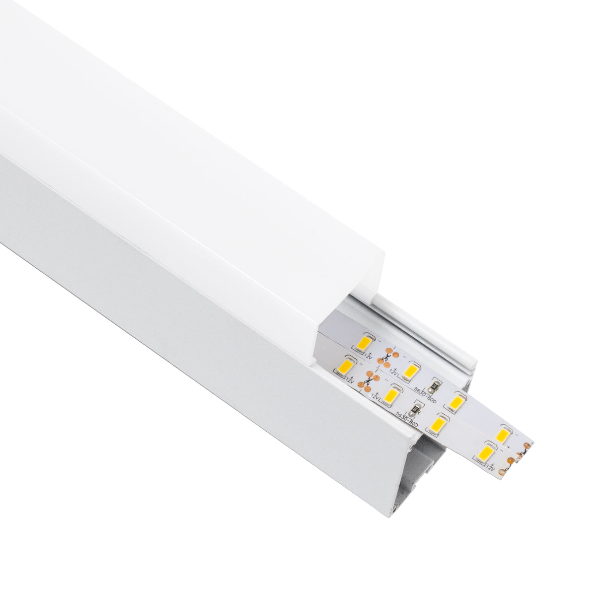 GloboStar® SURFACEPENDANT-PROFILE 70831-3M Προφίλ Αλουμινίου - Βάση & Ψύκτρα Ταινίας LED με Λευκό Γαλακτερό Κάλυμμα - Επιφανειακή & Κρεμαστή Χρήση - Πατητό Κάλυμμα - Λευκό - 3 Μέτρα - Μ300 x Π3.5 x Υ7.4cm - ledmania.gr