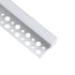 GLOBOSTAR® ALP-PLASTERIN GYPSO 70834-3M Χωνευτό Τερματικό Προφίλ Αλουμινίου Ειδικό για Γυψοσανίδα με Λευκό Γαλακτερό Πατητό Κάλυμμα για Ταινίες LED IP20 - Ασημί & Λευκό - Μ300 x Π3.3 x Υ1.5cm - Πακέτο 5 Τεμαχίων - ledmania.gr