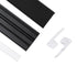 GLOBOSTAR® ALP-STEP-GRIP STAIR 70841-2M Επιφανειακό Προφίλ Αλουμινίου Ειδικό για Φωτισμό Σκαλοπατιού με Λευκό Γαλακτερό Πατητό Κάλυμμα για Ταινίες LED IP20 - Μαύρο & Λευκό - Μ200 x Π6 x Υ2.1cm - ledmania.gr
