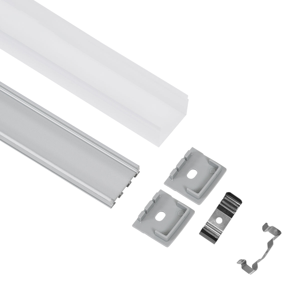 GloboStar® SURFACEPENDANT-PROFILE 70847-3M Προφίλ Αλουμινίου - Βάση & Ψύκτρα Ταινίας LED με Λευκό Γαλακτερό Κάλυμμα - Επιφανειακή & Κρεμαστή Χρήση - Πατητό Κάλυμμα - Ασημί - 3 Μέτρα - Πακέτο 5 Τεμαχίων - Μ300 x Π2.6 x Υ2.3cm - ledmania.gr