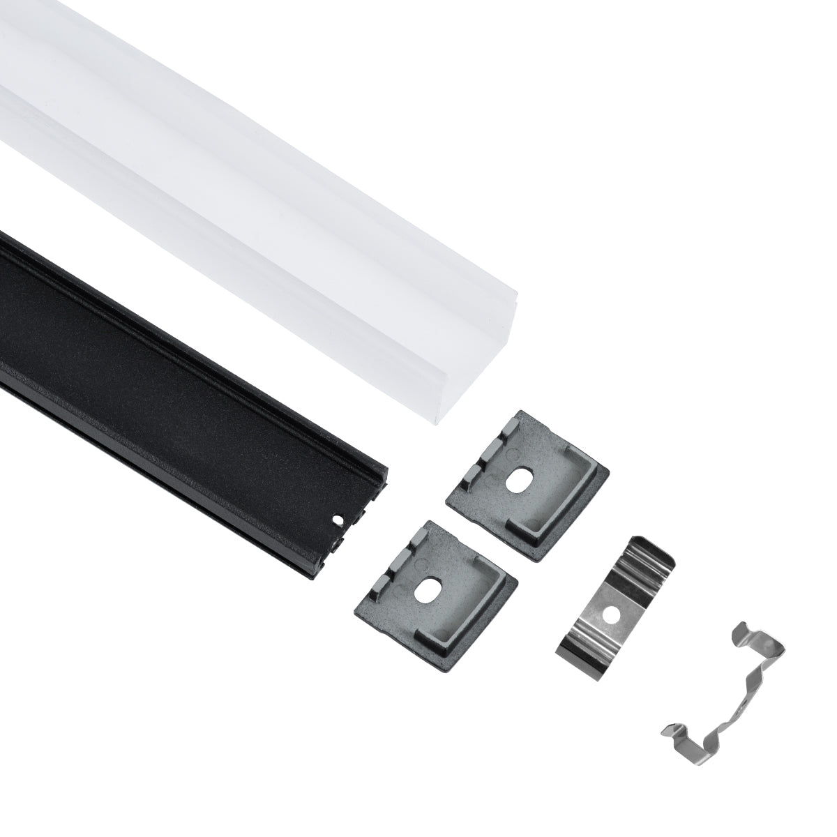 GloboStar® SURFACEPENDANT-PROFILE 70849-3M Προφίλ Αλουμινίου - Βάση & Ψύκτρα Ταινίας LED με Λευκό Γαλακτερό Κάλυμμα - Επιφανειακή & Κρεμαστή Χρήση - Πατητό Κάλυμμα - Μαύρο - 3 Μέτρα - Πακέτο 5 Τεμαχίων - Μ300 x Π2.6 x Υ2.3cm - ledmania.gr