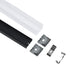 GloboStar® SURFACEPENDANT-PROFILE 70849-3M Προφίλ Αλουμινίου - Βάση & Ψύκτρα Ταινίας LED με Λευκό Γαλακτερό Κάλυμμα - Επιφανειακή & Κρεμαστή Χρήση - Πατητό Κάλυμμα - Μαύρο - 3 Μέτρα - Πακέτο 5 Τεμαχίων - Μ300 x Π2.6 x Υ2.3cm - ledmania.gr
