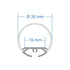 GloboStar® SURFACEPENDANT-PROFILE 70853-3M Προφίλ Αλουμινίου - Βάση & Ψύκτρα Ταινίας LED με Λευκό Γαλακτερό Κάλυμμα - Επιφανειακή & Κρεμαστή Χρήση - Πατητό Κάλυμμα - Ασημί - 3 Μέτρα - Μ300 x Φ3cm - ledmania.gr