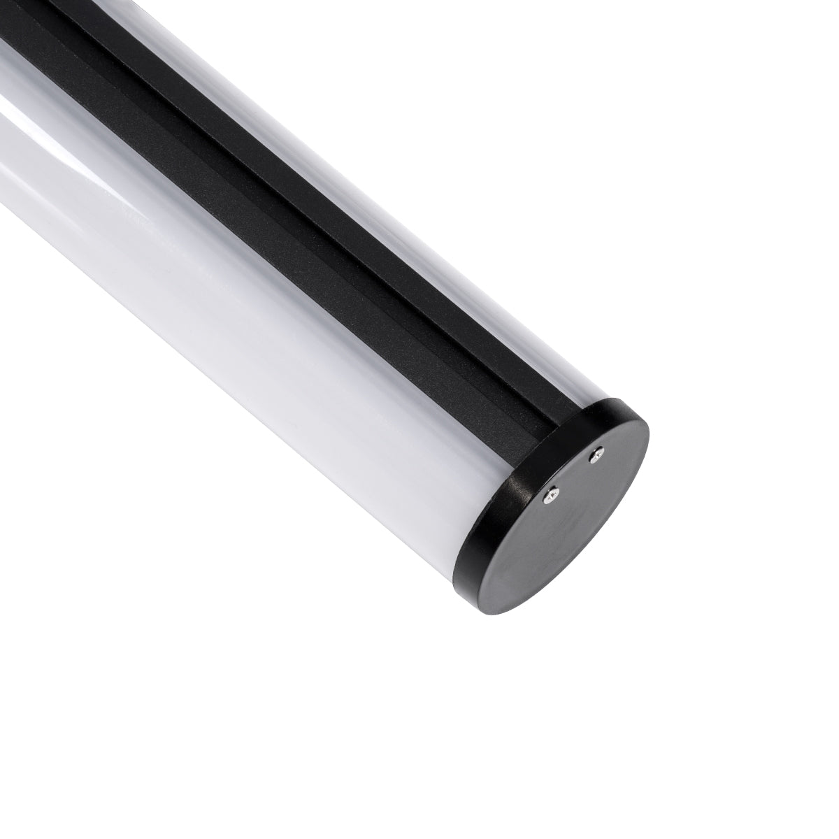 GloboStar® SURFACEPENDANT-PROFILE 70856-1M Προφίλ Αλουμινίου - Βάση & Ψύκτρα Ταινίας LED με Λευκό Γαλακτερό Κάλυμμα - Επιφανειακή & Κρεμαστή Χρήση - Πατητό Κάλυμμα - Μαύρο - 1 Μέτρο - Μ100 x Φ6cm - ledmania.gr