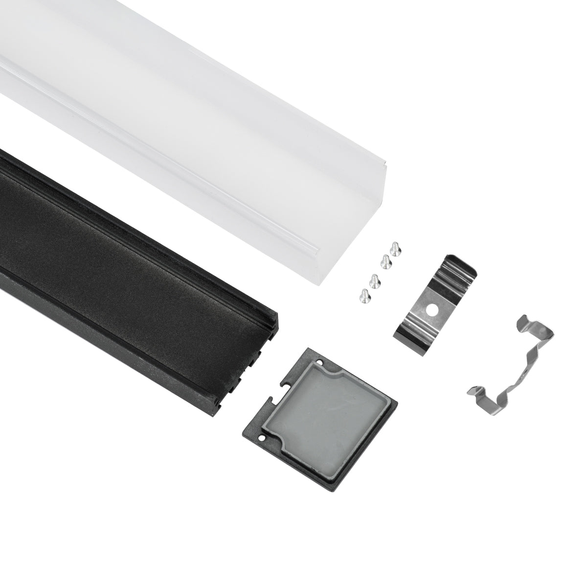 GloboStar® SURFACEPENDANT-PROFILE 70866-3M Προφίλ Αλουμινίου - Βάση & Ψύκτρα Ταινίας LED με Λευκό Γαλακτερό Κάλυμμα - Επιφανειακή & Κρεμαστή Χρήση - Πατητό Κάλυμμα - Μαύρο - 3 Μέτρα - Μ300 x Π4.5 x Υ4.2cm - ledmania.gr