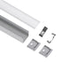 GloboStar® SURFACE-PROFILE 70867-3M Προφίλ Αλουμινίου - Βάση & Ψύκτρα Ταινίας LED με Λευκό Γαλακτερό Κάλυμμα - Επιφανειακή Χρήση - Πατητό Κάλυμμα - Ασημί - 3 Μέτρα - Πακέτο 5 Τεμαχίων - Μ300 x Π2.3 x Υ2cm - ledmania.gr