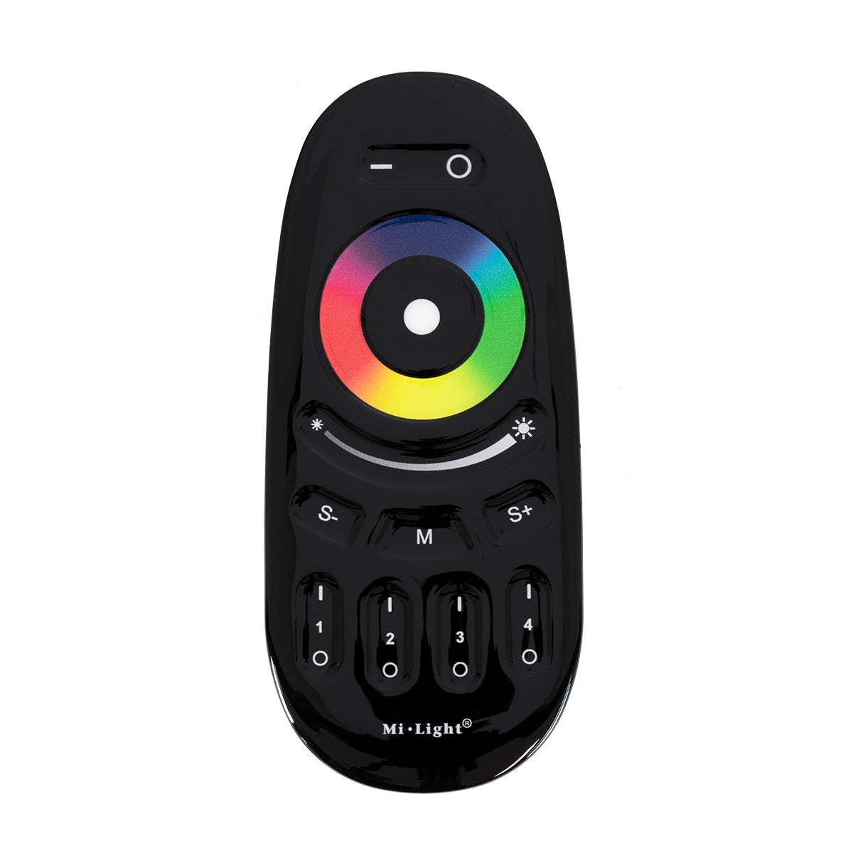 GloboStar® 71410 FUT096-B Ασύρματο Χειριστήριο 2.4Ghz 4 Group για όλα τα Controller RGBW Mi Light & Mi Boxer DC 3V 2 x AAA - IP20 Μαύρο Μ12 x Π5.4 x Υ2cm - 5 Years Warranty - ledmania.gr