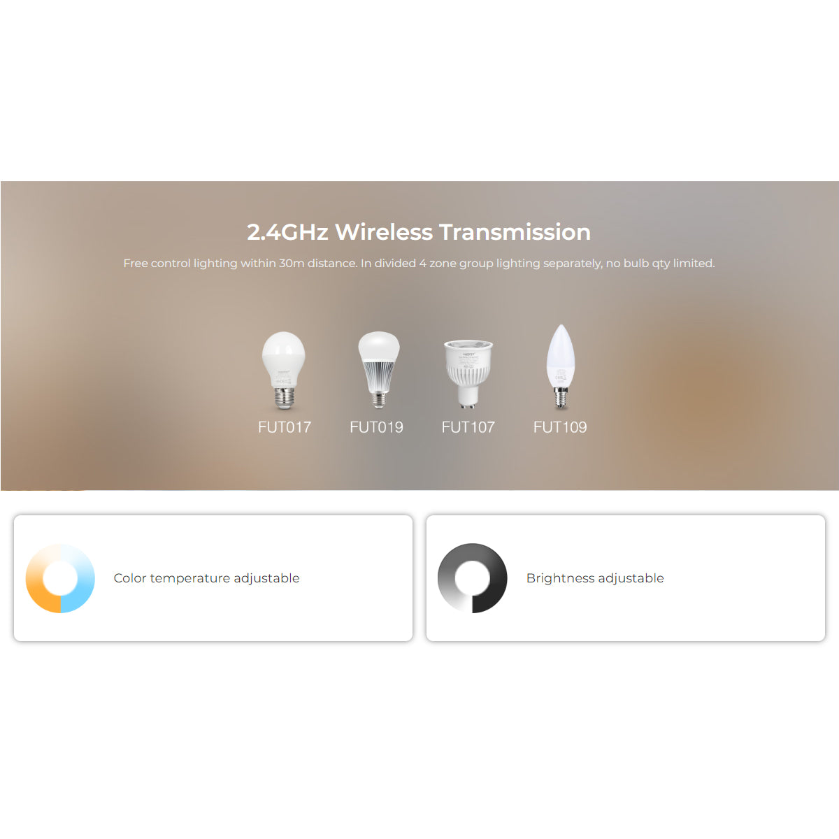 GloboStar® 71444 K1-B Mi-BOXER Ασύρματο Επιτοίχιο Χειριστήριο Dimmer RF 2.4Ghz για όλα τα Μονόχρωμα Mi-BOXER Controller DC 3V 1 x CR2032 - IP20 Μαύρο Μ8.5 x Π8.5 x Υ2.5cm - 5 Years Warranty - ledmania.gr