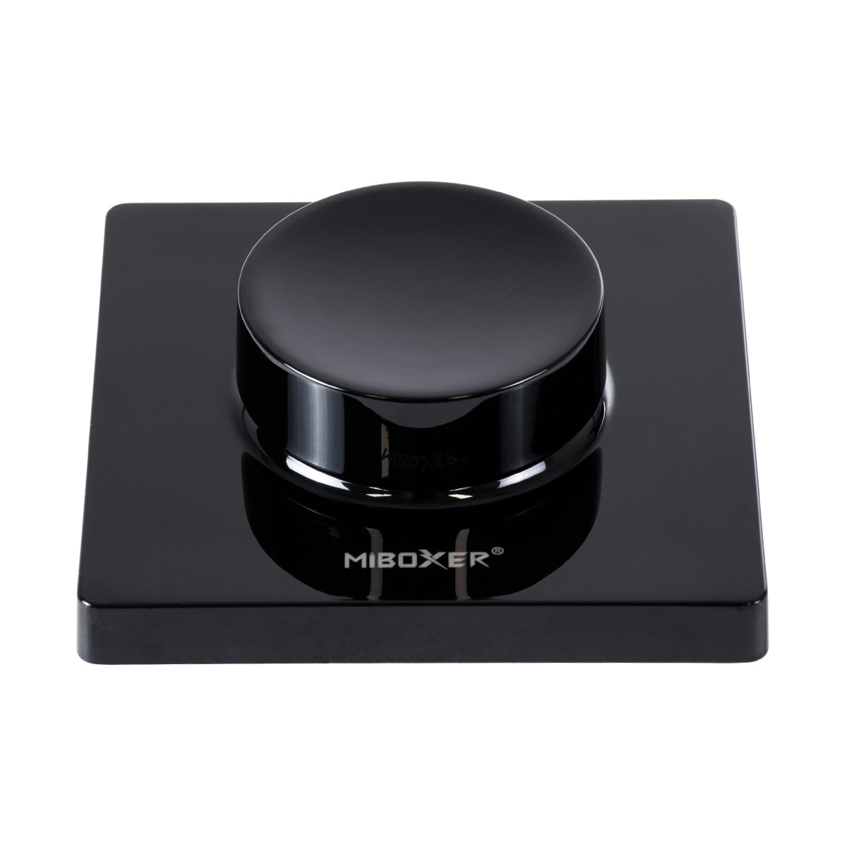 GloboStar® 71444 K1-B Mi-BOXER Ασύρματο Επιτοίχιο Χειριστήριο Dimmer RF 2.4Ghz για όλα τα Μονόχρωμα Mi-BOXER Controller DC 3V 1 x CR2032 - IP20 Μαύρο Μ8.5 x Π8.5 x Υ2.5cm - 5 Years Warranty - ledmania.gr
