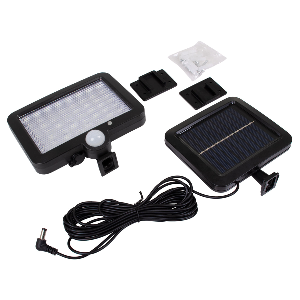 GLOBOSTAR® ZETA 71458 Προβολέας με Ανιχνευτή PIR / Αισθητήρα Κίνησης LED 20W 1000lm 120° DC 5V με Φωτοβολταϊκό Panel 5V 1W & Επαναφορτιζόμενη Μπαταρία Li-ion 3.2V 2400mAh Αδιάβροχο IP65 Ψυχρό Λευκό 6000K - Sanan SMD Chip - Μαύρο - Μ15 x Π3.5 x Υ13cm - ...