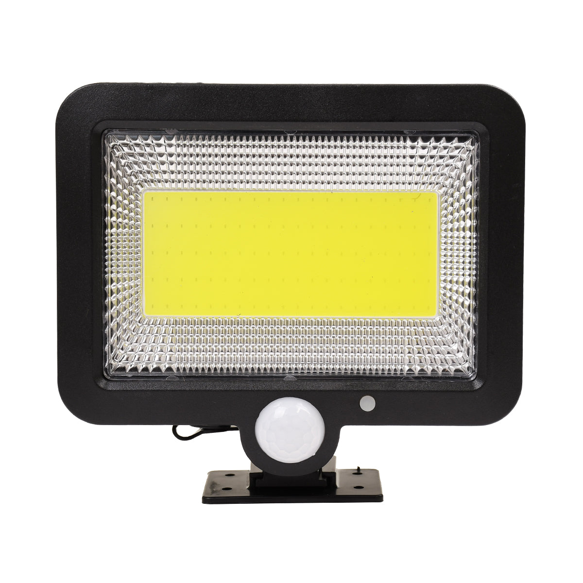 GLOBOSTAR® ZETA 71460 Προβολέας με Ανιχνευτή PIR / Αισθητήρα Κίνησης LED 20W 1000lm 120° DC 5V με Φωτοβολταϊκό Panel 5V 1W & Επαναφορτιζόμενη Μπαταρία Li-ion 3.2V 2400mAh Αδιάβροχο IP65 Ψυχρό Λευκό 6000K - Sanan COB Chip - Μαύρο - Μ15 x Π3.5 x Υ13cm - ...