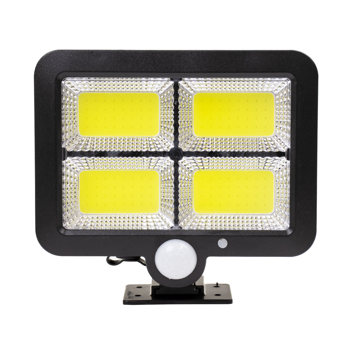 GLOBOSTAR® ZETA 71462 Προβολέας με Ανιχνευτή PIR / Αισθητήρα Κίνησης LED 20W 1000lm 120° DC 5V με Φωτοβολταϊκό Panel 5V 1W & Επαναφορτιζόμενη Μπαταρία Li-ion 3.2V 2400mAh Αδιάβροχο IP65 Ψυχρό Λευκό 6000K - Sanan COB Chip - Μαύρο - Μ15 x Π3.5 x Υ13cm - ...